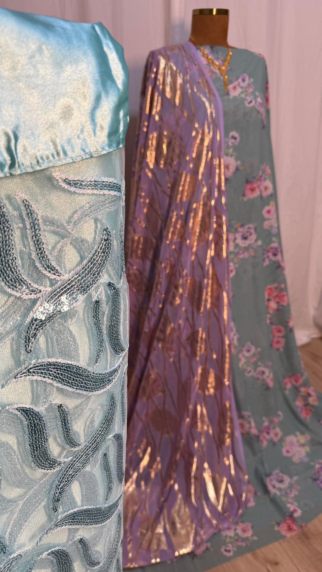 SKY BLUE & PURPLE FLORAL WIIL