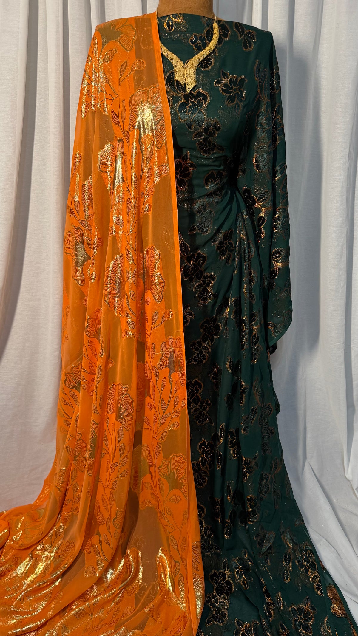FARANSAWI - BOTTLE GREEN/ORANGE