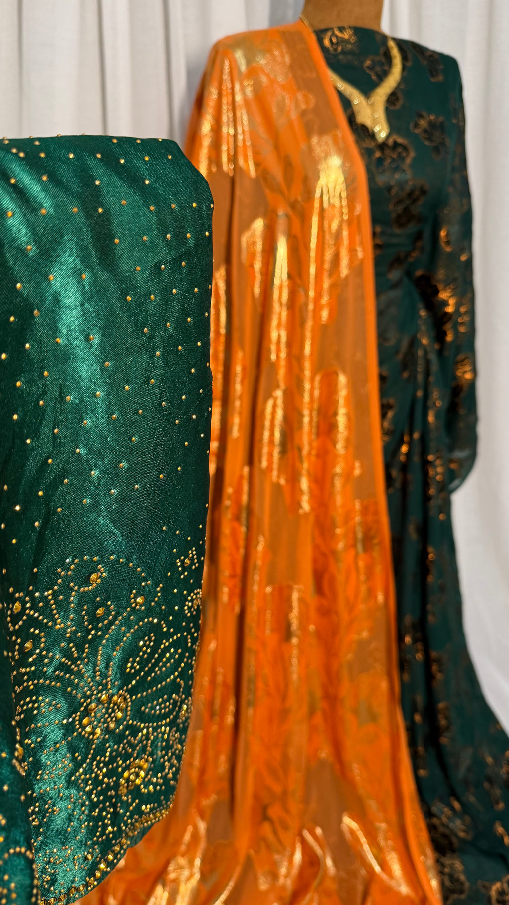 FARANSAWI - BOTTLE GREEN/ORANGE