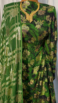 VISCOSE - LEOPARD PRINT GREEN & BLACK