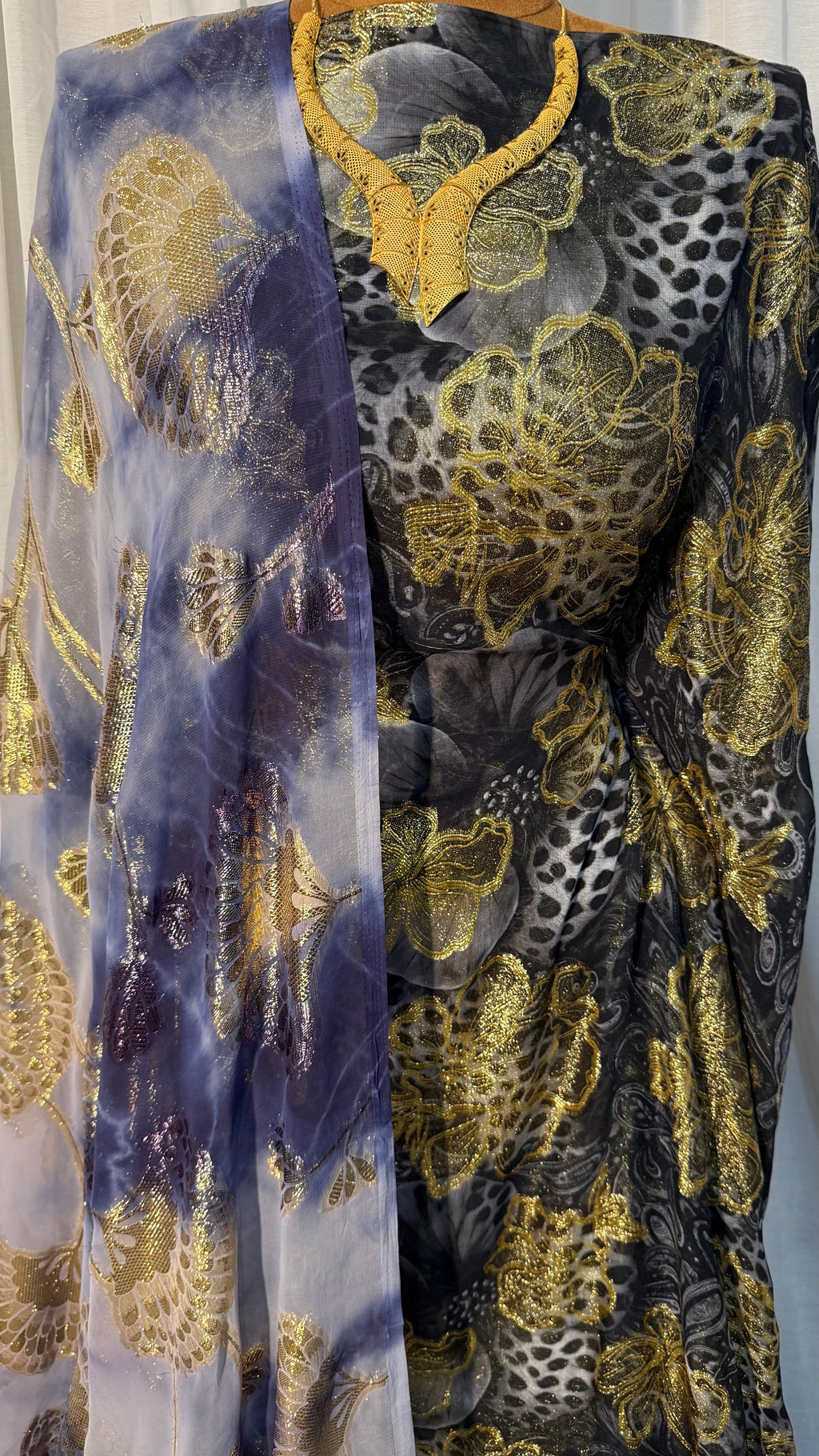 VISCOSE - LEOPARD PRINT GREY & BLACK
