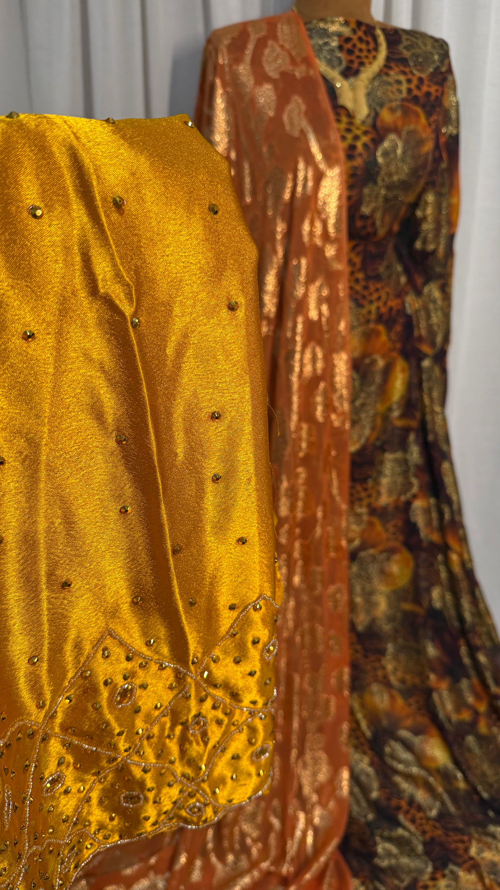 VISCOSE - LEOPARD PRINT BROWN & BURNT ORANGE